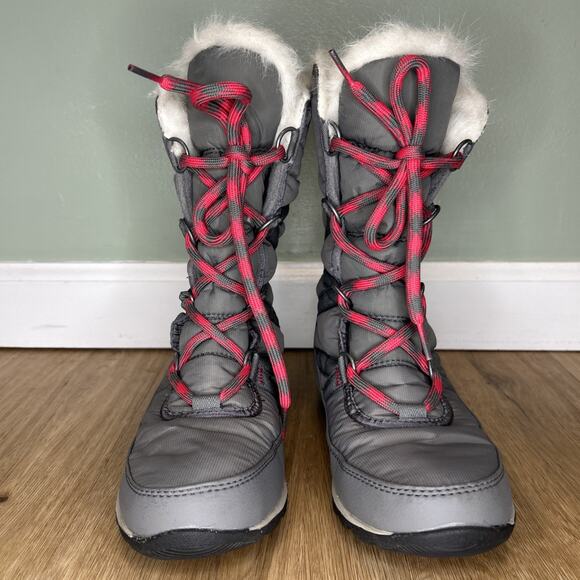 Sorel Women's 7 Boots Whitney Tall Lace Gray Waterproof Insulated Winter Comfy - Picture 2 of 7